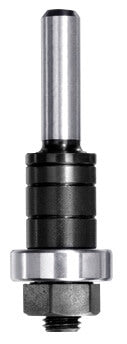 JSO Aufnahmedorn aus Stahl mit 6 mm Schaft, Anlauflager und Zwischenringen für Scheibennutfräser.