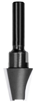 JSO Hartmetall-Fasefräser 15 Grad, Ø 21,7 mm, zweischneidig (Z=2), ohne Anlauflager mit 6 mm Schaft.