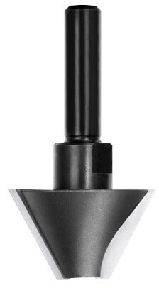 JSO Hartmetall-Fasefräser 30 Grad, Ø 34 mm, zweischneidig (Z=2), ohne Anlauflager mit 6 mm Schaft.