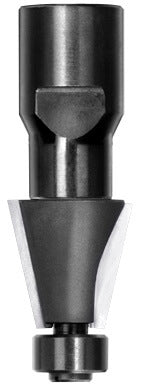 JSO Hartmetall-Fasefräser 15 Grad mit 12,7 mm Anlauflager, Ø 21,7 mm und M10 Innengewinde-Aufnahme.
