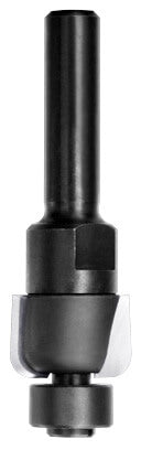 JSO Halbhohlkehlfräser HW mit Radius 3 mm, zwei Hartmetallschneiden, einem kugelgelagerten 12 mm Anlauflager am Kopf und einem präzisionsgeschliffenen Schaft von 8 mm.