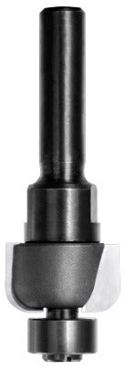 JSO HW-bestückter Halbhohlkehlfräser mit Radius 4 mm, 6 mm Schaft und kugelgelagertem Anlauflager.