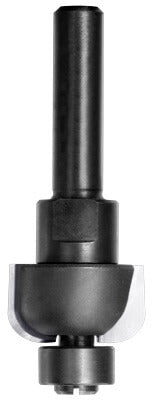 JSO HW-bestückter Halbhohlkehlfräser mit Radius 5 mm, 8 mm Schaftaufnahme und kugelgelagertem Anlauflager.