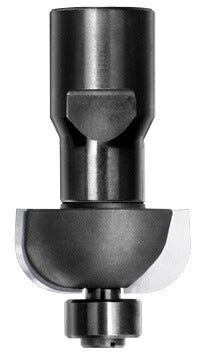 JSO HW-bestückter Halbhohlkehlfräser mit Radius 8 mm, M10-Innengewinde und kugelgelagertem Anlauflager.