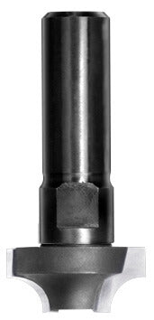 JSO Viertelstabfräser Radius 6,35 mm mit Hartmetallschneiden, massivem 12 mm Schaft, Ausführung ohne Anlauflager für CNC-Maschinen und schwere Oberfräsen.
