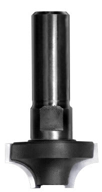 JSO Viertelstabfräser Radius 8 mm mit Hartmetallschneiden, massivem 12 mm Schaft, Ausführung ohne Anlauflager für CNC-Maschinen und professionelle Oberfräsen.