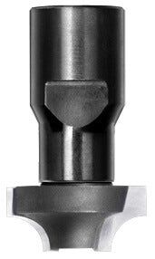 JSO Viertelstabfräser Radius 6,35 mm mit Hartmetallschneiden und M10 Innengewinde-Aufnahme, Ausführung ohne Anlauflager für stationäre Fräsmaschinen.