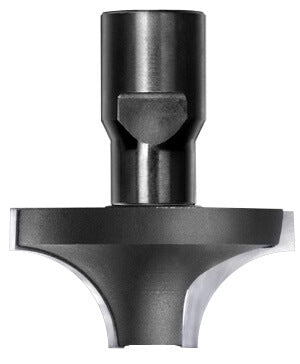 JSO Viertelstabfräser Radius 15 mm mit Hartmetallschneiden und stabiler M12 Innengewinde-Aufnahme, ohne Anlauflager für den industriellen Einsatz an stationären Fräsaggregaten.