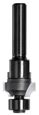 JSO Hartmetall Abrundfräser Radius 3 mm mit montiertem 12 mm Anlauflager und 6 mm Schaft.