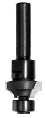 JSO Hartmetall Abrundfräser Radius 4 mm mit montiertem 12 mm Anlauflager und 8 mm Schaft.