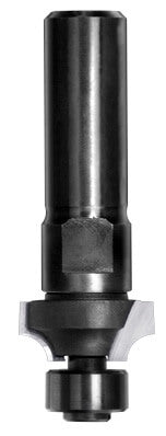 JSO Hartmetall Abrundfräser Radius 4 mm mit montiertem 12 mm Anlauflager und stabilem 12 mm Schaft.