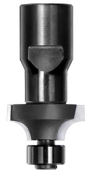 JSO Hartmetall Abrundfräser Radius 6,35 mm mit montiertem 12 mm Anlauflager und M12 Innengewinde-Aufnahme.