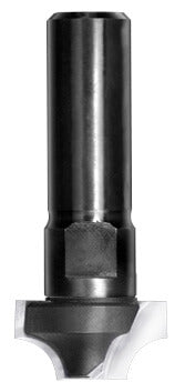 JSO Viertelstabfräser Radius 6 mm mit stirnseitiger Bohrschneide, Hartmetall-Schneiden und massivem 12 mm Schaft für höchste Vibrationsfreiheit.