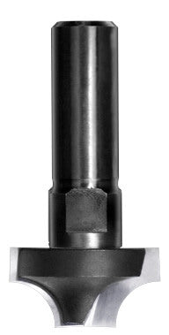 JSO Viertelstabfräser Radius 8 mm mit stirnseitiger Bohrschneide, Hartmetall-Schneiden und massivem 12 mm Schaft für höchste Vibrationsfreiheit im Profi-Einsatz.