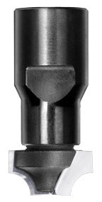 JSO Viertelstabfräser Radius 5 mm mit stirnseitiger Bohrschneide, Hartmetall-Schneiden und M10 Innengewinde-Aufnahme für stationäre Maschinen.