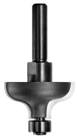 JSO S-Profilfräser mit Hartmetall-Schneiden, 6 mm Schaft und integriertem 12 mm Anlauflager für die Kantenführung.