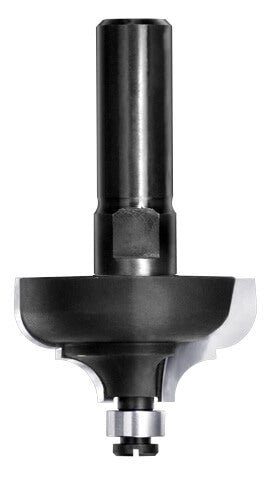 Professioneller JSO Multiprofilfräser mit Hartmetall-Schneiden, massivem 12 mm Schaft und integriertem 9 mm Anlauflager für maximale Laufruhe.