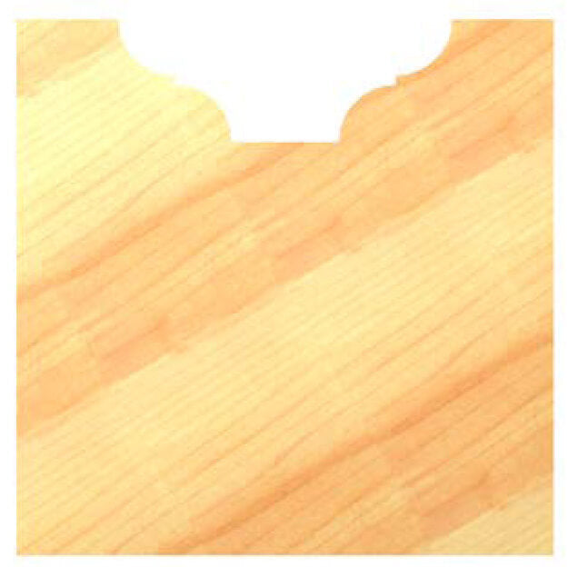 Profilbeispiel einer tiefen Ziernut in einer Holzfläche, gefertigt mit dem JSO M10 Multiprofilfräser für hochwertige Oberflächendesigns.