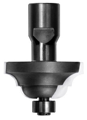 JSO Konterprofilfräser HW mit Radius 6,35 mm, präzisionsgeschliffenen Hartmetallschneiden, integriertem Anlauflager und stabiler Innengewinde-Aufnahme M12.