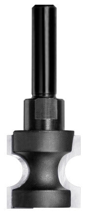 JSO Halbstabfräser HW mit Radius 5 mm, zwei präzisionsgeschliffenen Hartmetallschneiden ohne Anlauflager und einem stabilen Schaft von 8 mm.