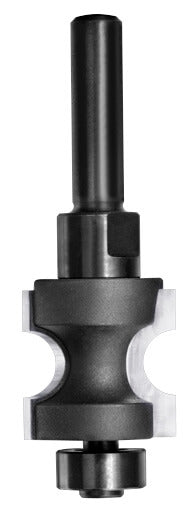 Professioneller JSO Halbstabfräser mit HW-Schneiden, stabilem 8 mm Schaft und kugelgelagertem 14 mm Anlauflager.
