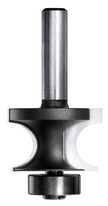 JSO Wulstprofilfräser HW mit Radius 5 mm, zwei präzisionsgeschliffenen Hartmetallschneiden, kugelgelagertem Anlauflager und 8 mm Schaft.