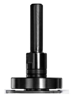 JSO HW Konterprofilfräser-Set bestehend aus zwei präzisionsgeschliffenen Fräskörpern mit Hartmetallschneiden, einem Schaft von 8 mm und einem zentralen Anlauflager.