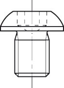 Hochfeste Torx-Klemmschraube M 3 x 4,0 mm aus brüniertem Stahl 12.9, passend für TX 9 Antrieb.