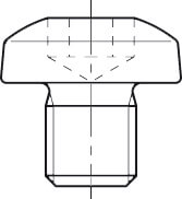 Hochfeste Torx-Klemmschraube M 3,5 x 4,0 mm aus brüniertem Stahl 12.9, passend für TX 15 Antrieb.