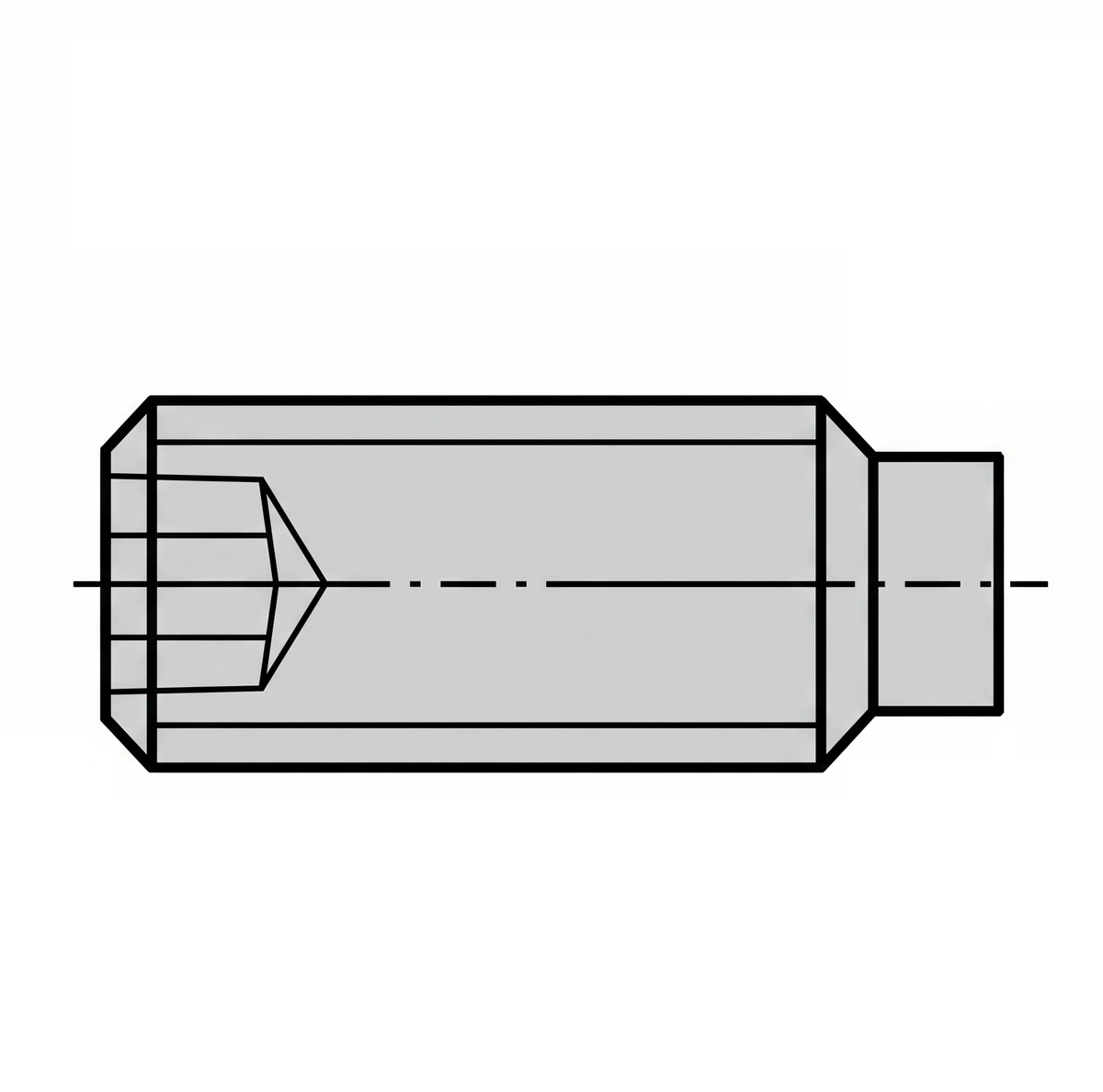 JSO Gewindestift M 5 x 16 ISO 4028 mit Zapfen und Innensechskant im Holzfräsershop.