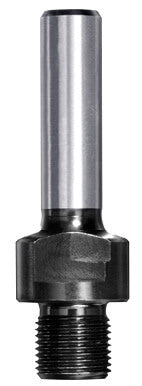 JSO Reduzieradapter aus hochfestem Spezialstahl mit einem präzisionsgeschliffenen 8 mm Schaft und einem exakten M12-Außengewinde für Fräswerkzeuge.