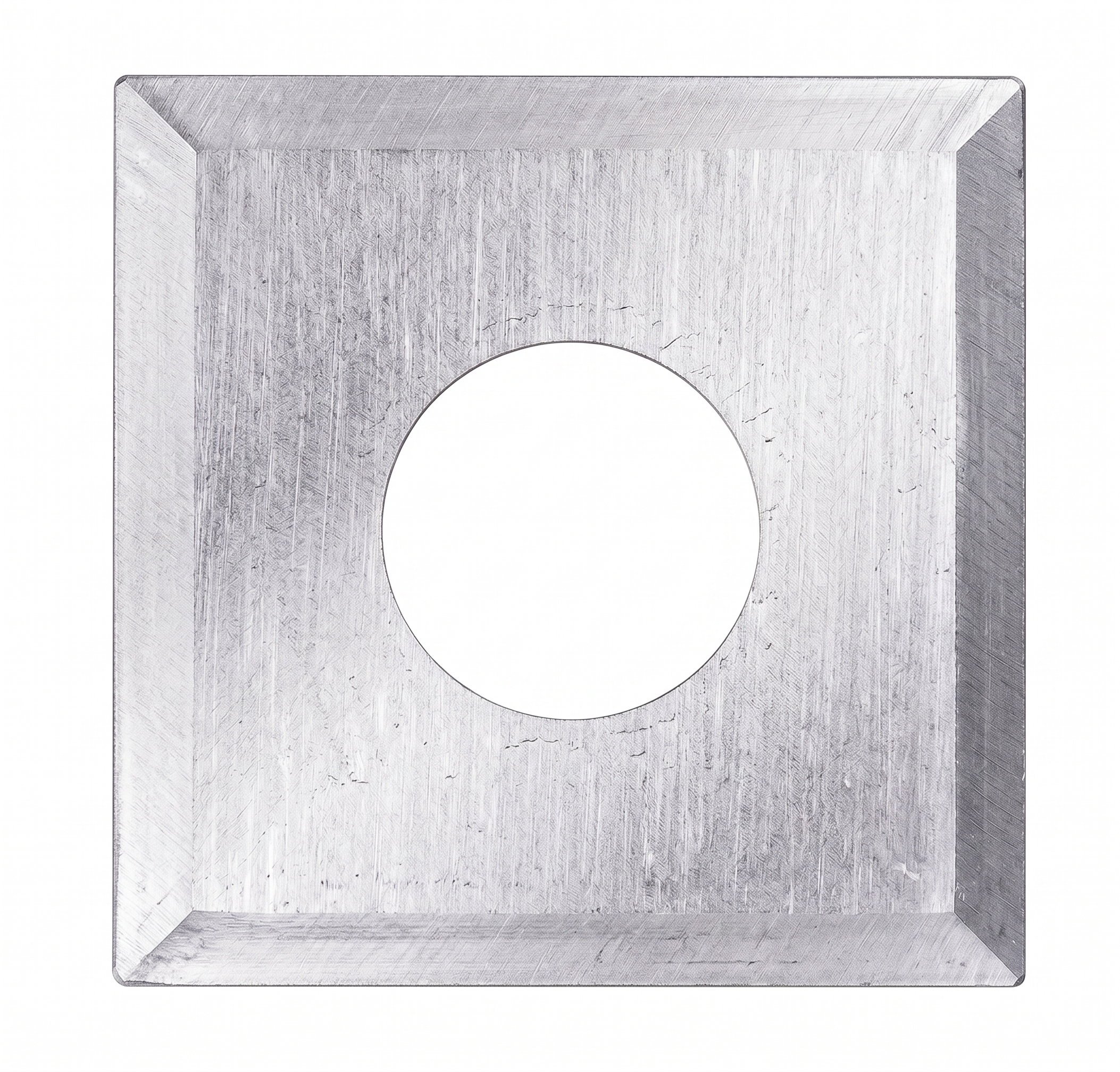 Quadratische JSO Hartmetall (HW) Wendeplatte 12,0 x 12,0 x 1,5 mm mit 1-Loch-Bohrung im 10er-Set.