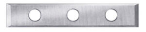 Wendeplatte HW01 50x9x1,5mm mit 3-Loch Fixierung und vierseitigem Schliff im Holzfräsershop.