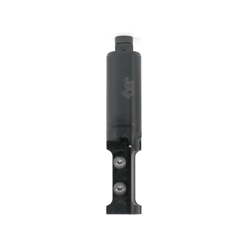 JSO CNC-Kombifräser-Tragkörper der Größe 1 aus hochfestem Werkzeugstahl, ausgelegt für zweiseitige Z=2 Hartmetall-Wendemesser (45° Fase oder Radien 3–6 mm), mit 34 mm Durchmesser und robustem 20 mm Schaft.